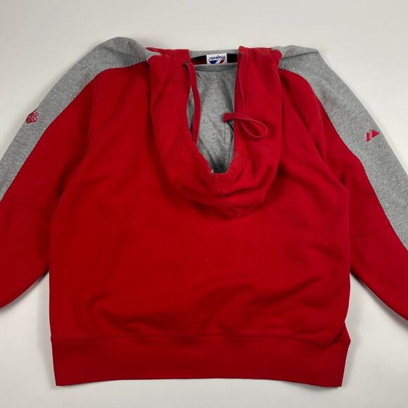 Vintage Ohio State Buckeyes Red Gray Football Hoodie Sweatshirt Fits like Large - Picture 6 of 9